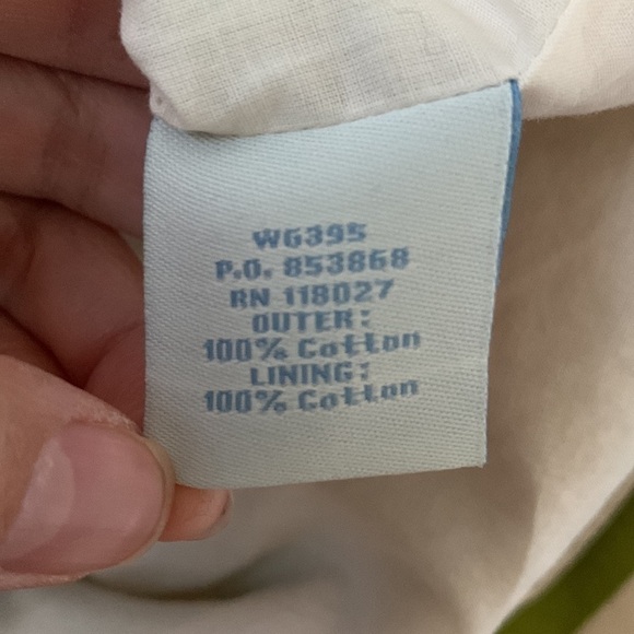 Boden white and green stripe A-line skirt with floral appliqué 4R - Picture 4 of 8